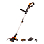 Триммер WORX WG173E, 20V, 33 см, бесщеточный, с АКБ 4 А/ч и ЗУ 2А