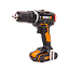 Дрель-шуруповерт  WORX WX367.3, 20V, ударная, бесщеточная, с 2xАКБ 2 А/ч и ЗУ + кейс