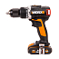 Дрель-шуруповерт  WORX WX373, 20V, ударная, бесщеточная, с 2xАКБ 2 А/ч и ЗУ + кейс