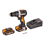 Дрель-шуруповерт  WORX WX102, 20V, бесщеточная, с 2xАКБ 2 А/ч и ЗУ + кейс