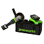 Угловая шлифовальная машина, аккумуляторная Greenworks GD24AG, 24V,  бесщеточная c 1хАКБ 2 Ач и ЗУ