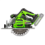 Пила циркулярная  Greenworks GD24CS, 185 мм, 24V, бесщеточная, 5 А/ч и 2 А ЗУ