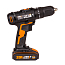 Дрель-шуруповерт Worx WX370, 20V, ударная, щеточная, c 2xАКБ 2 А/ч и ЗУ 2А