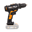 Дрель-шуруповерт  WORX WX101.9, 20V, щеточная, без АКБ и ЗУ