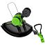 Триммер Greenworks 24V G24LT301, 30 см, с АКБ 4 А.ч и ЗУ