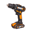 Дрель-шуруповерт  WORX WX101.2, 20V, щеточная, с АКБ 2 А/ч и ЗУ + кейс