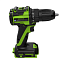 Дрель-шуруповерт Greenworks DD345K5, 24V, бесщеточная, с АКБ 5 А/ч и ЗУ 2А