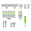 Набор бит, торцевых головок и адаптеров в кейсе Greenworks 2944207 (40 шт.)