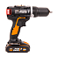 Дрель-шуруповерт  WORX WX367, 20V, ударная, бесщеточная, с 2xАКБ 2 А/ч и ЗУ + кейс