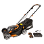 Газонокосилка WORX WG743E, 40V, 40см, щеточная, с 2xАКБ 4 А/ч двойным ЗУ