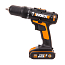 Дрель-шуруповерт  WORX WX371.3, 20V, ударная, щеточная, с 2xАКБ 2 А/ч и ЗУ + сумка