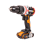Дрель-шуруповерт  WORX WX354, 20V, ударная, бесщеточная, с 2xАКБ 2 А/ч и ЗУ + кейс