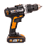 Дрель-шуруповерт  WORX WX372, 20V, ударная, бесщеточная, с 2xАКБ 2 А/ч и ЗУ + кейс