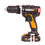 Дрель-шуруповерт  WORX WX367.1, 20V, ударная, бесщеточная, с 2xАКБ 2 А/ч и ЗУ + алюминиевый кейс с набором оснастки (158 предметов)