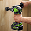 Дрель-шуруповерт Greenworks GD24DD140, 24V, ударная, бесщеточная, 4 А/ч АКБ и 2А ЗУ