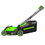 Газонокосилка Greenworks GD40LM411K2, 40V, 41 см, с АКБ 2 А/ч и ЗУ 2А