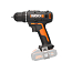 Дрель-шуруповерт Worx WX100.3, 20V, ударная, щеточная, с АКБ 2x2 А/ч и ЗУ + кейс