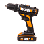 Дрель-шуруповерт  Worx WX101, 20V, щеточная, с 2xАКБ 2 А/ч и ЗУ + сумка и коробка