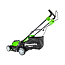 Газонокосилка Greenworks GLM1241, 220V, 1200 Вт, 40 см, щеточная