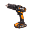 Дрель-шуруповерт  WORX WX371.3, 20V, ударная, щеточная, с 2xАКБ 2 А/ч и ЗУ + сумка