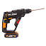 Перфоратор  WORX WX390.1, 1,2 Дж, 20V, щеточный, с 2xАКБ 2 А/ч + кейс