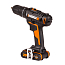 Дрель-шуруповерт Worx WX370, 20V, ударная, щеточная, c 2xАКБ 2 А/ч и ЗУ 2А
