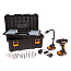 Комбо-набор: Дрель-шуруповерт  WORX WX101.9 + Фонарь  WORX WX028.9 20V, щеточная, 2xАКБ 2 А/ч и ЗУ + ящик с набором оснастки 35 шт.