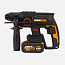 Перфоратор WORX WX381, 2 Дж, 20V, бесщеточный, с АКБ 4 А/ч и ЗУ 2А + кейс