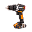 Дрель-шуруповерт  WORX WX175, 20V, бесщеточная, с 2xАКБ 2 А/ч и ЗУ + кейс
