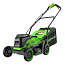 Газонокосилка Greenworks GD24X2LM361K4, 48V, 36 см, с АКБ 2x4 А/ч и ЗУ 2А