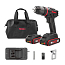 Дрель-шуруповерт KRESS KUC30.1, 20V, ударная, бесщеточная, с 2xАКБ 2 А/ч и ЗУ 2А + кейс