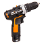 Шуруповерт  WORX WX128.3 12V, щеточный, с 2xАКБ 2 А/ч и ЗУ + кейс