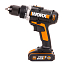 Дрель-шуруповерт  WORX WX183.1, 20V, бесщеточная, с 2xАКБ 2 А/ч и ЗУ + кейс