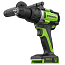 Дрель-шуруповерт Greenworks GD24DD140, 24V, ударная, бесщеточная, 2 А/ч АКБ и 2А ЗУ