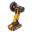 Угловая шлифмашина  WORX WX801, 20V, 76 мм, щеточная, с АКБ 2 А/ч и ЗУ + кейс