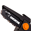 Пила цепная WORX WG325E, 20V, 12 см, бесщеточная, с АКБ 2 А/ч и ЗУ 2А