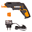 Отвертка  WORX WX255, 4V, щеточная, с ЗУ + набор бит (6 шт.)