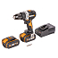 Дрель-шуруповерт  WORX WX352.1, 20V, ударная, бесщеточная, с 2xАКБ 4 А/ч и ЗУ + кейс