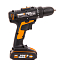 Дрель-шуруповерт  Worx WX101.1, 20V, щеточная, с 2xАКБ 2 А/ч и ЗУ + кейс