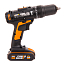 Дрель-шуруповерт  WORX WX371.3, 20V, ударная, щеточная, с 2xАКБ 2 А/ч и ЗУ + сумка