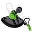 Триммер Greenworks G40LT331, 40V, 33 см, щеточный, без АКБ и ЗУ