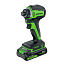 Винтоверт ударный Greenworks ID3170K2, 24V, бесщеточный, с АКБ 2 А/ч и ЗУ 2А
