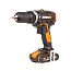 Дрель-шуруповерт  WORX WX367.1, 20V, ударная, бесщеточная, с 2xАКБ 2 А/ч и ЗУ + алюминиевый кейс с набором оснастки (158 предметов)