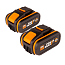 Триммер WORX WG185E, 40V, 38 см, бесщеточный, с 2xАКБ 4 А/ч и ЗУ