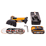 Угловая шлифмашина  WORX WX801, 20V, 76 мм, щеточная, с АКБ 2 А/ч и ЗУ + кейс