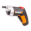 Отвертка  WORX WX252, 4V, щеточная, с ЗУ + набор бит (10 шт.)