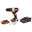 Дрель-шуруповерт  WORX WX354, 20V, ударная, бесщеточная, с 2xАКБ 2 А/ч и ЗУ + кейс