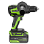 Дрель-шуруповерт Greenworks GD24DD140, 24V, ударная, бесщеточная, 4х2 А/ч АКБ и 2А ЗУ