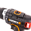 Дрель-шуруповерт  WORX WX367.3, 20V, ударная, бесщеточная, с 2xАКБ 2 А/ч и ЗУ + кейс