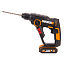 Перфоратор  WORX WX390.1, 1,2 Дж, 20V, щеточный, с 2xАКБ 2 А/ч + кейс